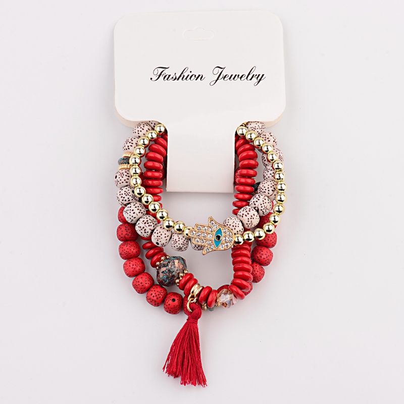 Vintage Bohemia Women Bracelets Set Charm Hand Stone Beads Tassel Pendents Bracelets Pour Les Femmes 4Pcs/Lot Vintage Bohemia Women Bracelets Set Charm Hand Stone Beads Tassel Pendents Bracelets Pour Les Femmes 4Pcs/Lot