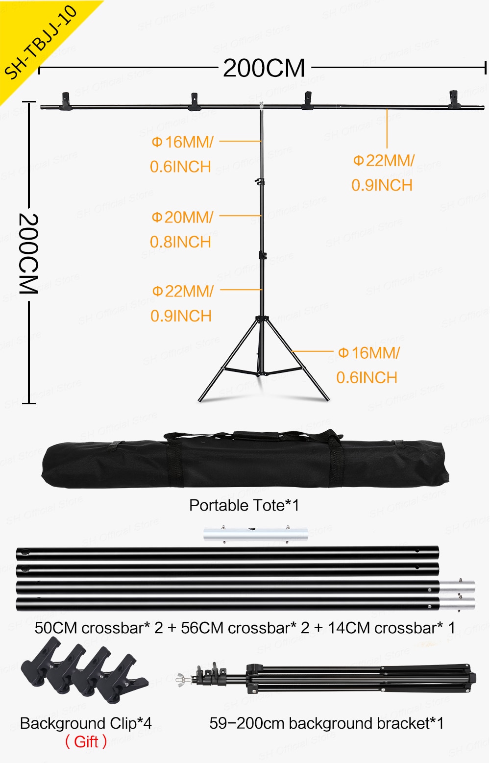 Photography Photo Studio T-Shape Backdrop Background Stand Frame Support System Kit For Video Chroma Key Green Screen With Stand