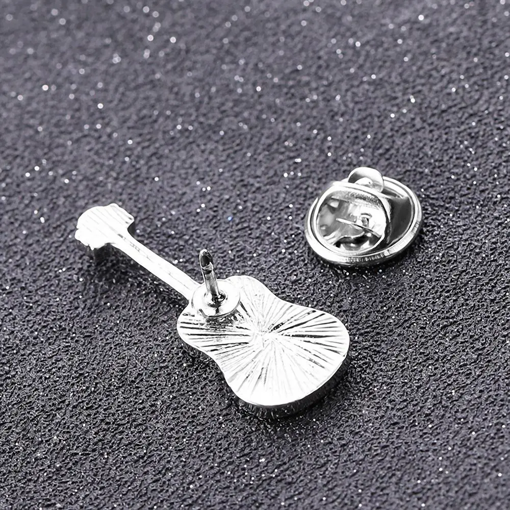 Band Guitar Brooch Sweater Decorative Needle Badge for Men's Women Denim Jackets Collar Buckle Lapel Pin Jewelry Accessories