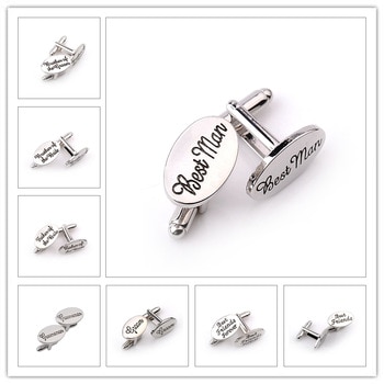 Fashion Silver Oval Wedding Jewelry Cufflinks Shirt Cuff Links High Quality