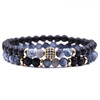 HYHONEY Natural stone Bracelet men Micro Pave CZ 8mm Disco Ball Charms Bracelets
