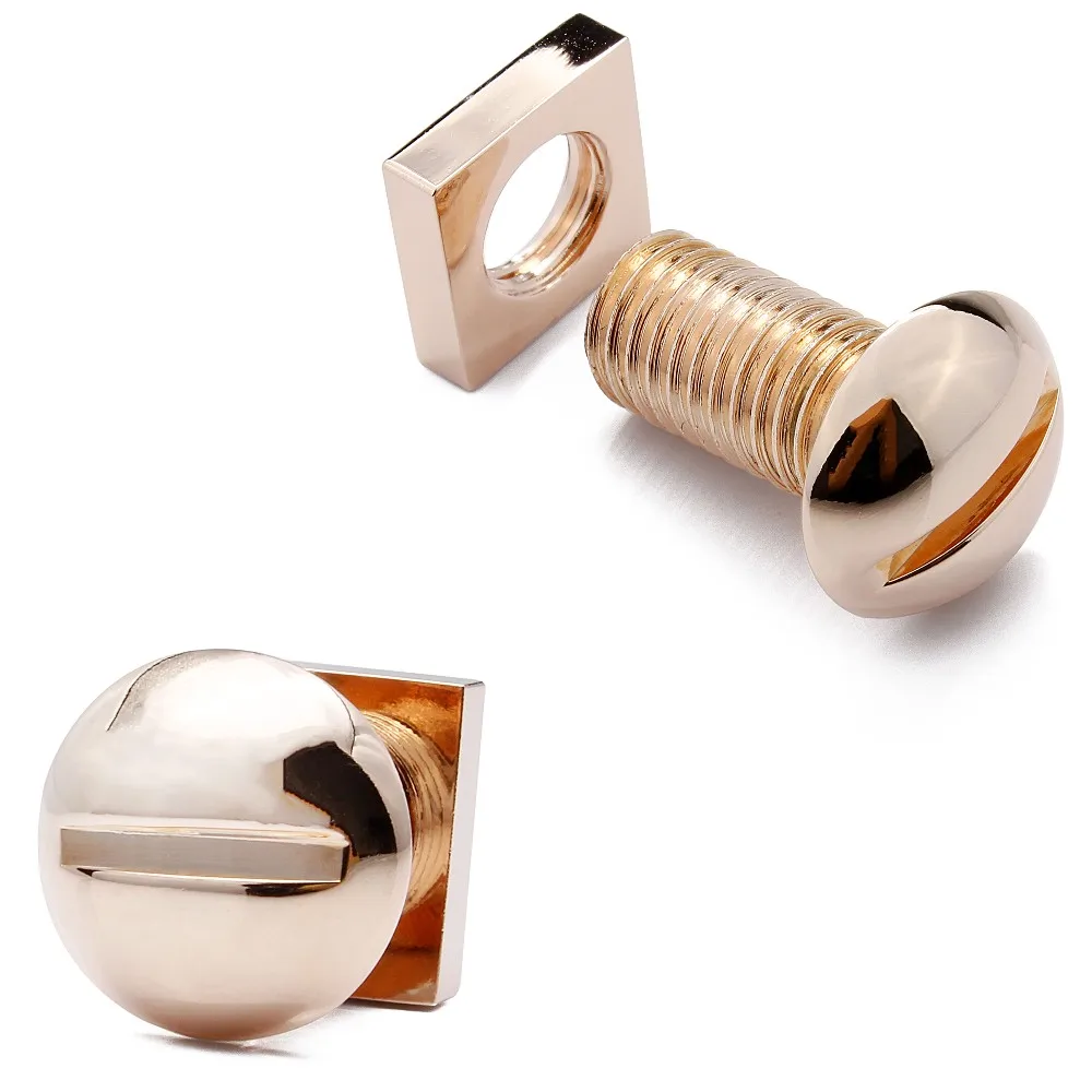 Rose Gold Screw Cufflinks HAWSON Fashion Men's Cuff links Jewelry Accessory With Velvet Bag Rose Gold Screw Cufflinks HAWSON Fashion Men's Cuff links Jewelry Accessory With Velvet Bag