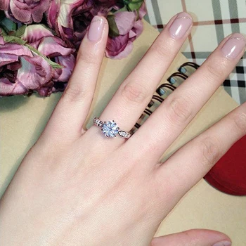1.75ct AAA Zircon Engagement Rings for women Rose gold color Austrian Crystals Jewelry 5