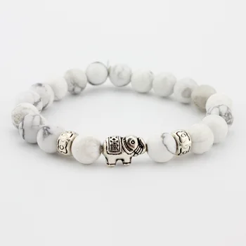 Natural Stone Bead Buddha Bracelets  For Women Men Jewelry