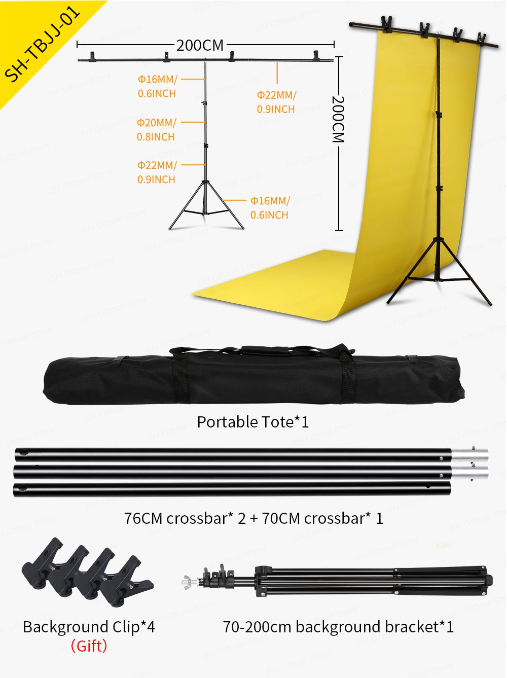 SH 200cmX200cm T-shape Photo Background Backdrop Stand For Photo Studio Photography Green Screen Chromakey With Stand SH 200cmX200cm T-shape Photo Background Backdrop Stand For Photo Studio Photography Green Screen Chromakey With Stand