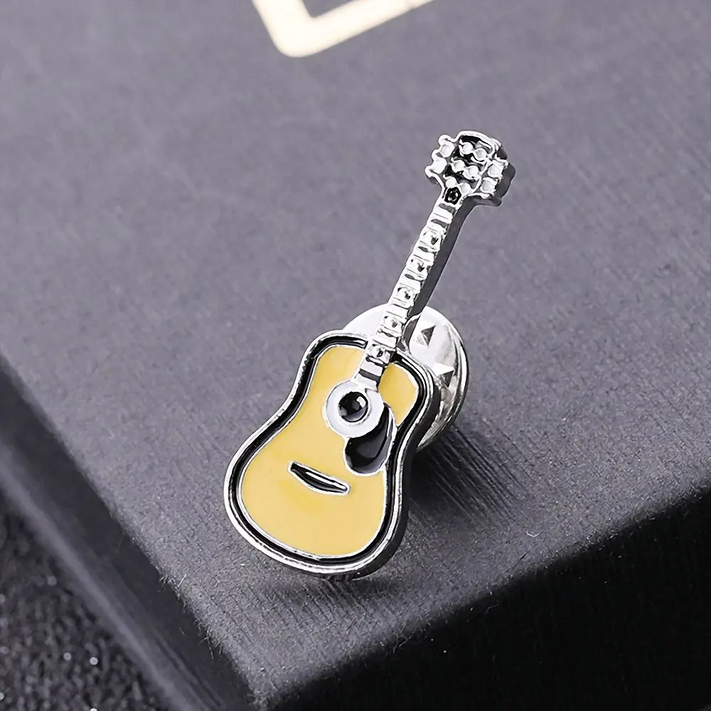 Band Guitar Brooch Sweater Decorative Needle Badge for Men's Women Denim Jackets Collar Buckle Lapel Pin Jewelry Accessories