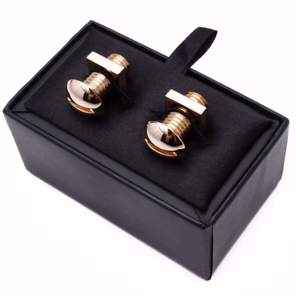 Rose Gold Screw Cufflinks HAWSON Fashion Men's Cuff links Jewelry Accessory With Velvet Bag Rose Gold Screw Cufflinks HAWSON Fashion Men's Cuff links Jewelry Accessory With Velvet Bag
