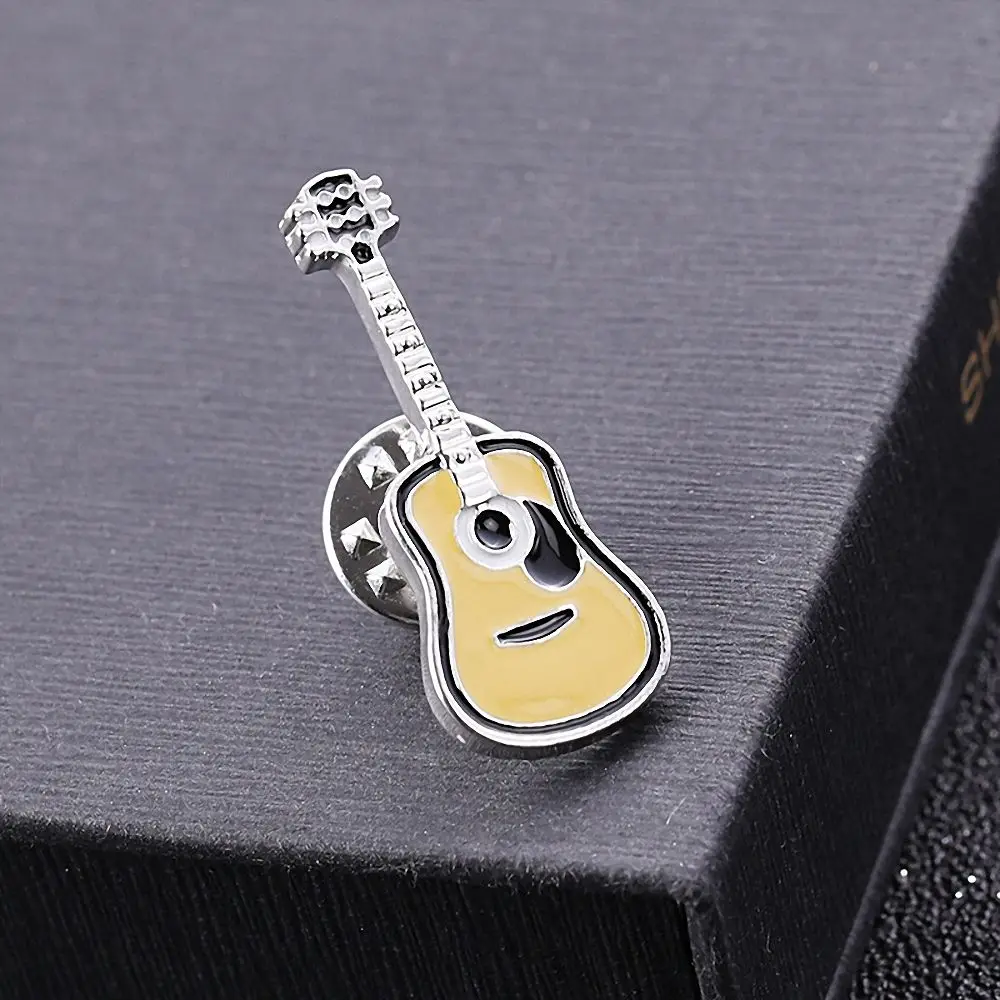 Band Guitar Brooch Sweater Decorative Needle Badge for Men's Women Denim Jackets Collar Buckle Lapel Pin Jewelry Accessories