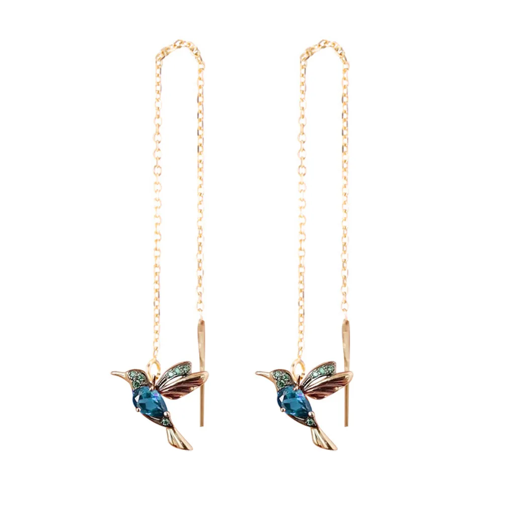 Unique Long Drop Earrings Bird Pendant Tassel Crystal Pendant Earrings Ladies Jewelry Design Earings Fashion серьги Unique Long Drop Earrings Bird Pendant Tassel Crystal Pendant Earrings Ladies Jewelry Design Earings Fashion серьги