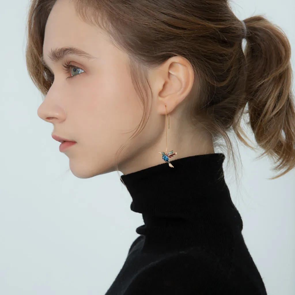 Unique Long Drop Earrings Bird Pendant Tassel Crystal Pendant Earrings Ladies Jewelry Design Earings Fashion серьги Unique Long Drop Earrings Bird Pendant Tassel Crystal Pendant Earrings Ladies Jewelry Design Earings Fashion серьги