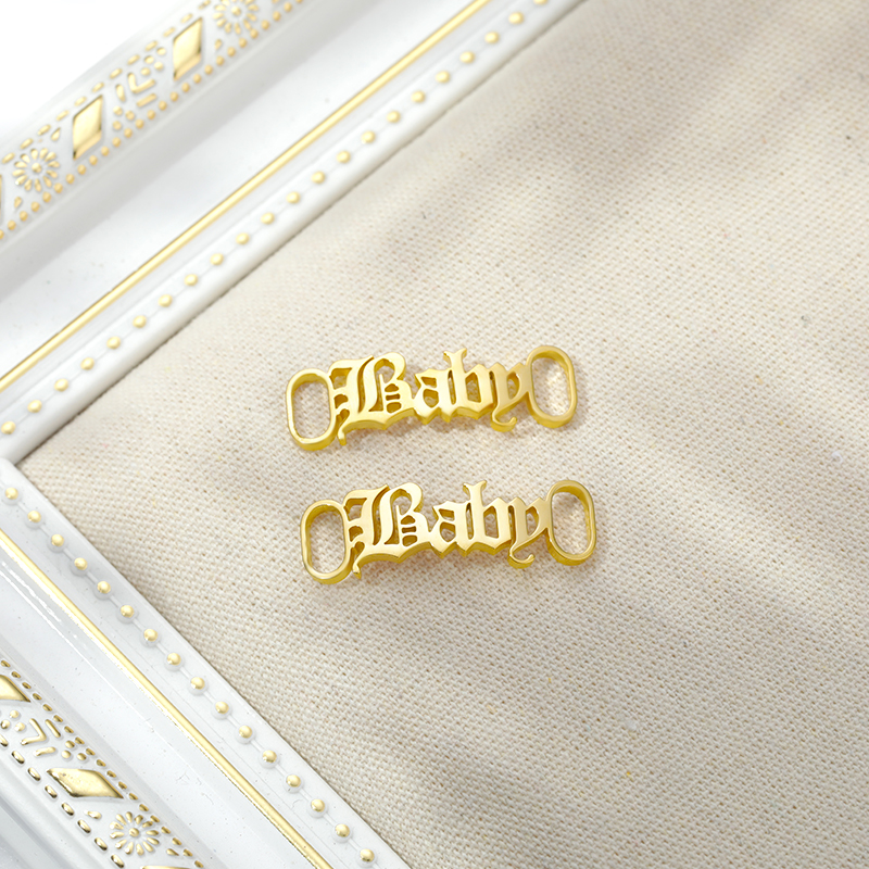 Custom Name Shoe Buckles Stainless Steel Customized Shoelace Buckle Personalized Decoration Charm Sneaker Accessories Jewelry