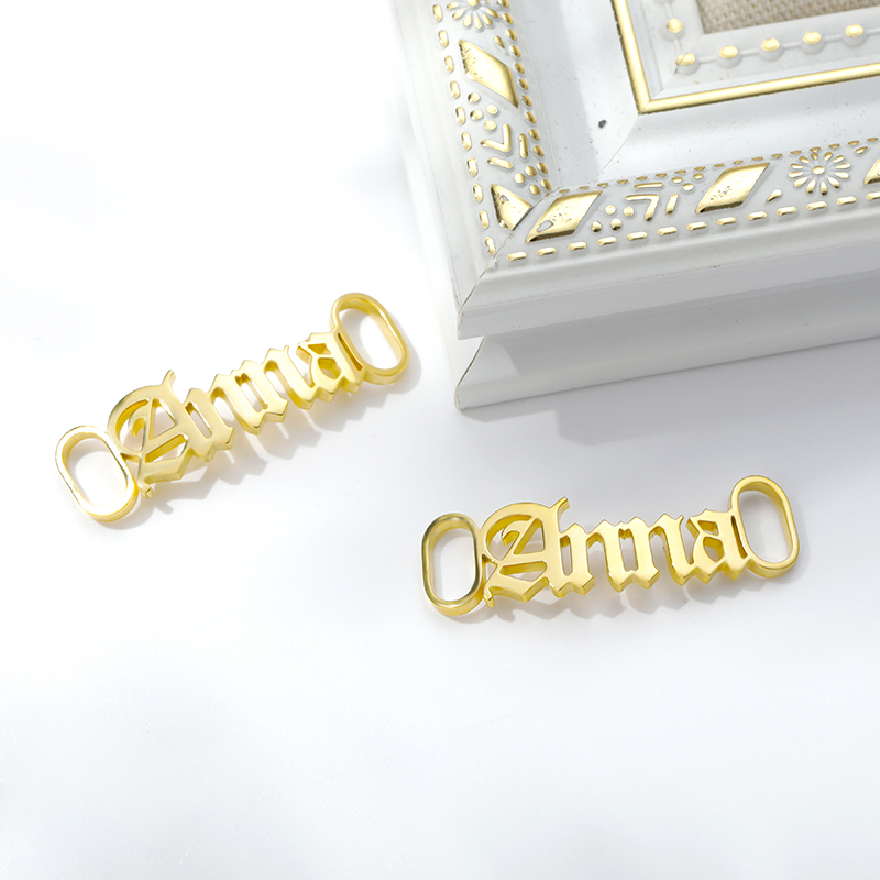 Custom Name Shoe Buckles Stainless Steel Customized Shoelace Buckle Personalized Decoration Charm Sneaker Accessories Jewelry