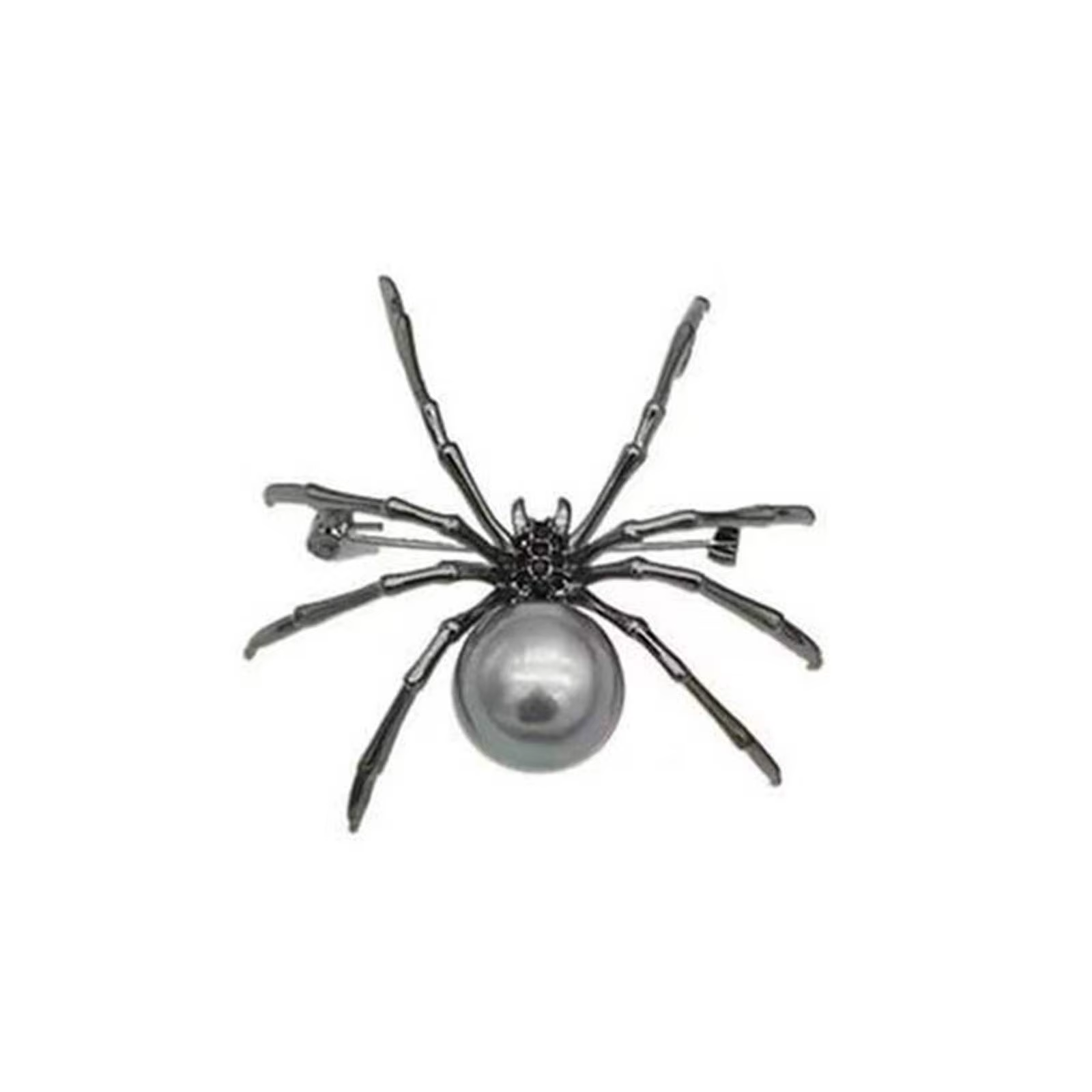 Halloween Women's Imitation Pearl Brooch, Body And Micro Pave Spider, Jewelry , Black Women Jewelry Accessory значки на портфель