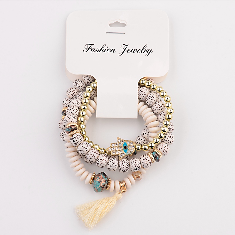 Vintage Bohemia Women Bracelets Set Charm Hand Stone Beads Tassel Pendents Bracelets Pour Les Femmes 4Pcs/Lot Vintage Bohemia Women Bracelets Set Charm Hand Stone Beads Tassel Pendents Bracelets Pour Les Femmes 4Pcs/Lot