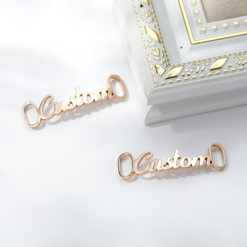 Custom Name Shoe Buckles Stainless Steel Customized Shoelace Buckle Personalized Decoration Charm Sneaker Accessories Jewelry