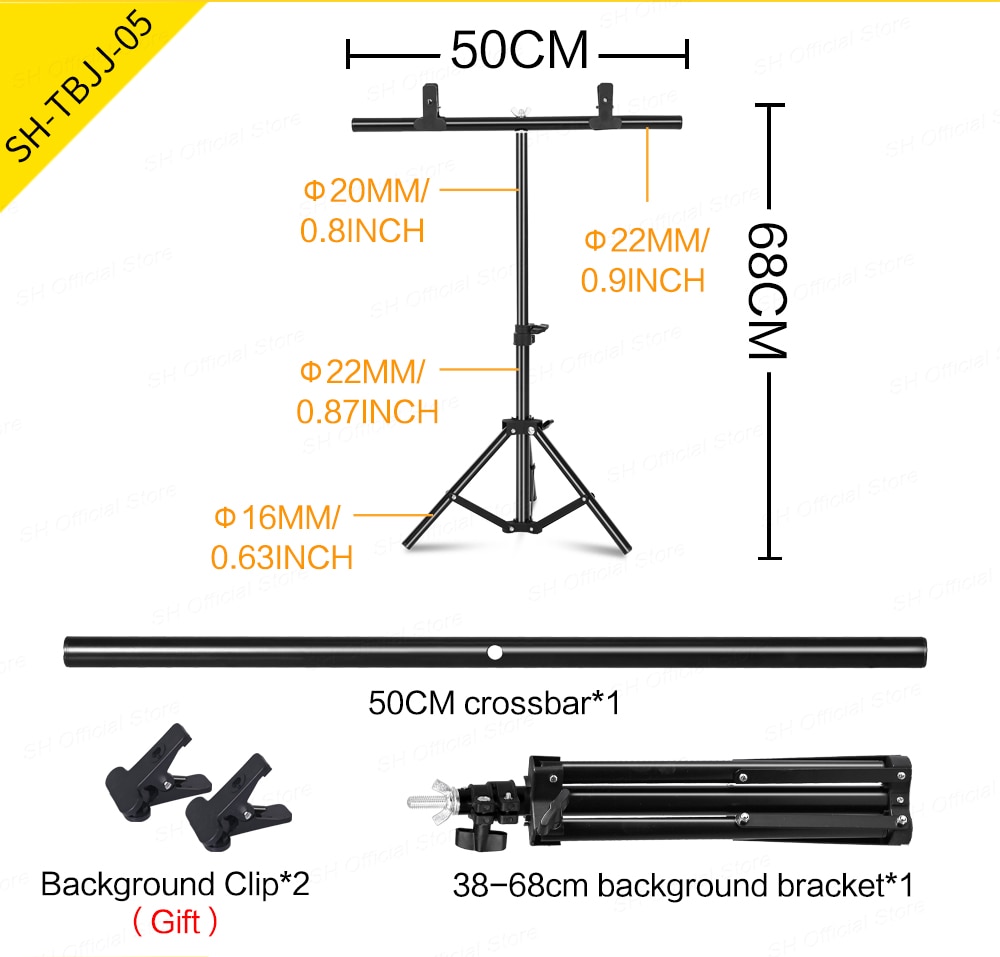 Photography Photo Studio T-Shape Backdrop Background Stand Frame Support System Kit For Video Chroma Key Green Screen With Stand