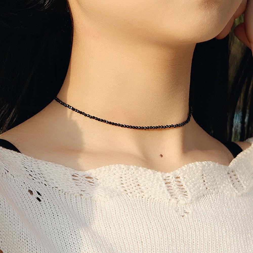 Fashion Brand Simple Black Beads Short Necklace Female Jewelry Women Choker Necklaces Bijoux Femme Ladies Party Necklace 2022