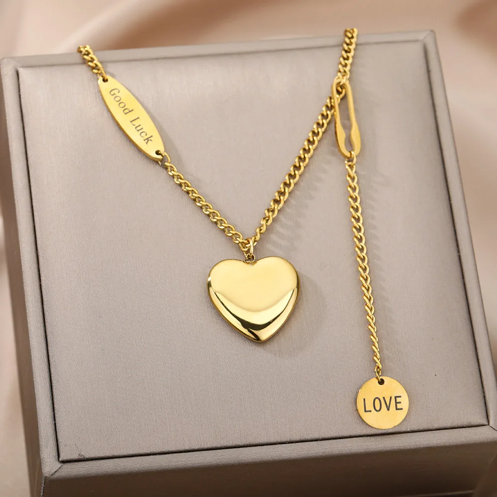 Stainless Steel Gold Color Multi-Layer Geometric Necklace For Women 2022 Trendy New Fashion Party Jewelry Collares Dropshipping Stainless Steel Gold Color Multi-Layer Geometric Necklace For Women 2022 Trendy New Fashion Party Jewelry Collares Dropshipping