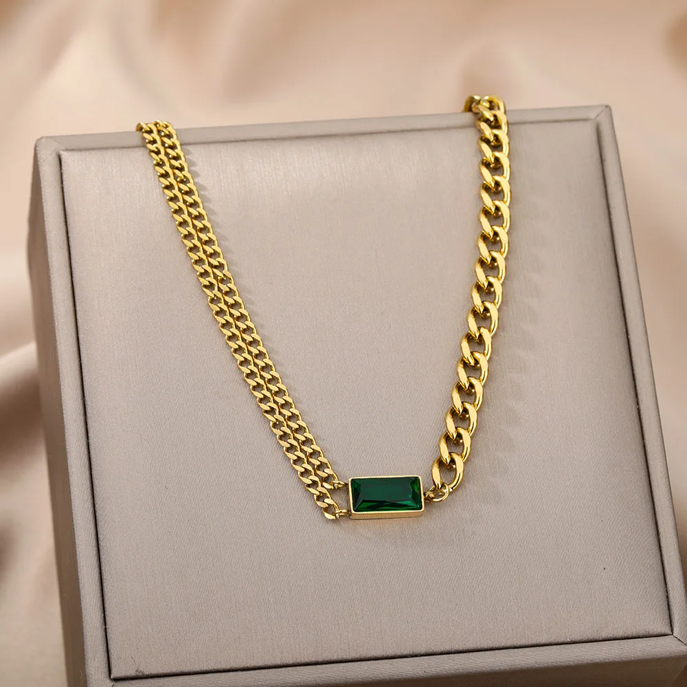 Stainless Steel Gold Color Multi-Layer Geometric Necklace For Women 2022 Trendy New Fashion Party Jewelry Collares Dropshipping Stainless Steel Gold Color Multi-Layer Geometric Necklace For Women 2022 Trendy New Fashion Party Jewelry Collares Dropshipping