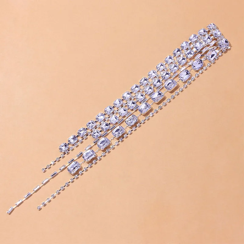 Stonefans Big Crystal Hair Chain Indian Bridal Headpiece Jewelry Accessories For Women Boho Headband Long Tassel Hairband Luxury Stonefans Big Crystal Hair Chain Indian Bridal Headpiece Jewelry Accessories For Women Boho Headband Long Tassel Hairband Luxury