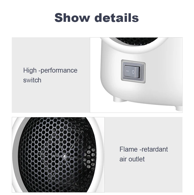 Xiaomi Electric Heater Fan Portable Heater Energy Saving Heating For Bedroom Office Heater 400W Air Heaters Winter Hand Warmer