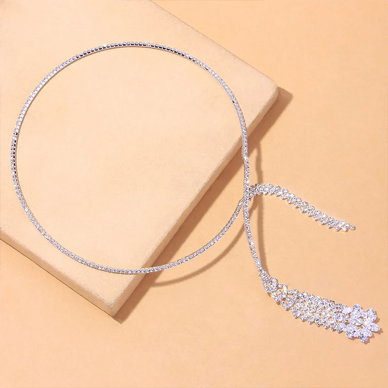 Stonefans Luxury Zircon Pendant Choker Jewelry Clavicle Chain for Women Korean Fashion Crystal Jewelry Necklace y2k Accessories Stonefans Luxury Zircon Pendant Choker Jewelry Clavicle Chain for Women Korean Fashion Crystal Jewelry Necklace y2k Accessories