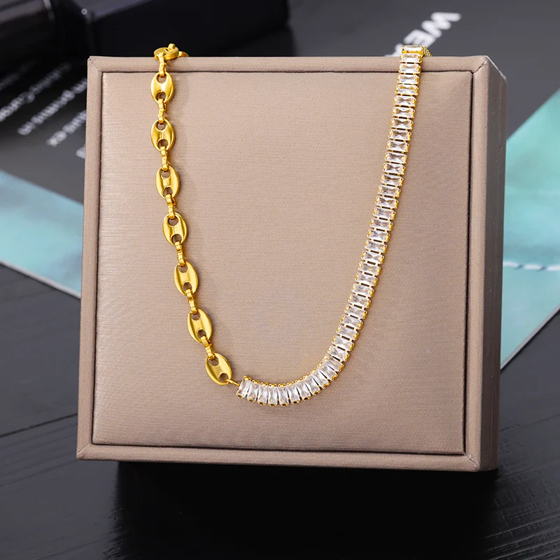 Stainless Steel Gold Color Multi-Layer Geometric Necklace For Women 2022 Trendy New Fashion Party Jewelry Collares Dropshipping Stainless Steel Gold Color Multi-Layer Geometric Necklace For Women 2022 Trendy New Fashion Party Jewelry Collares Dropshipping