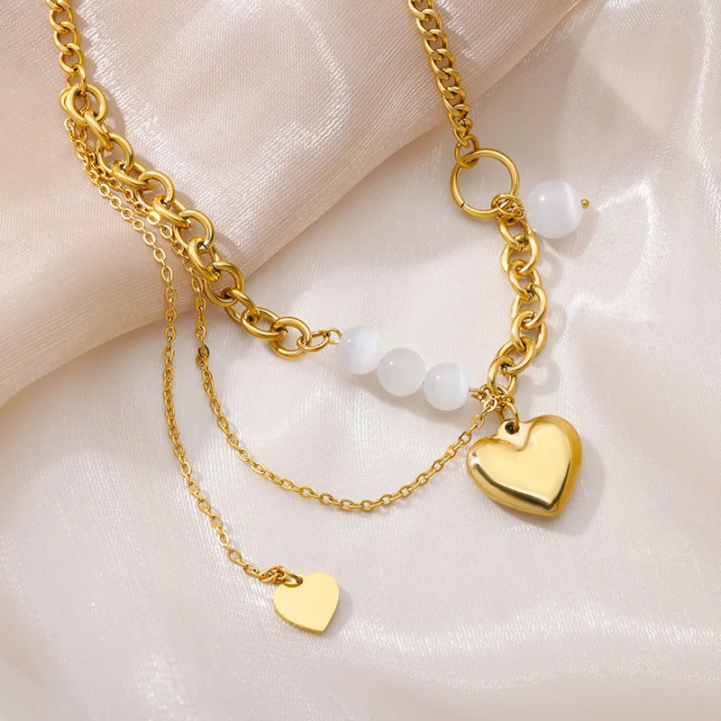 Stainless Steel Gold Color Multi-Layer Geometric Necklace For Women 2022 Trendy New Fashion Party Jewelry Collares Dropshipping Stainless Steel Gold Color Multi-Layer Geometric Necklace For Women 2022 Trendy New Fashion Party Jewelry Collares Dropshipping