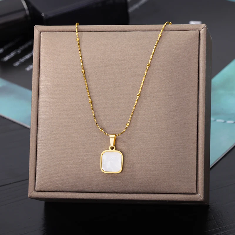 Stainless Steel Gold Color Multi-Layer Geometric Necklace For Women 2022 Trendy New Fashion Party Jewelry Collares Dropshipping Stainless Steel Gold Color Multi-Layer Geometric Necklace For Women 2022 Trendy New Fashion Party Jewelry Collares Dropshipping
