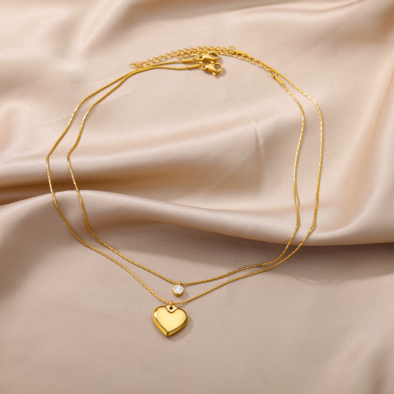 Stainless Steel Geometry Star Moon Butterfly Pendant Multilayer Chain Choker Necklace For Women Wedding Accessories Dropshipping