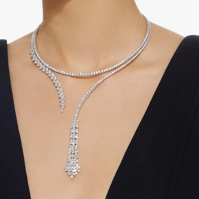 Stonefans Luxury Zircon Pendant Choker Jewelry Clavicle Chain for Women Korean Fashion Crystal Jewelry Necklace y2k Accessories Stonefans Luxury Zircon Pendant Choker Jewelry Clavicle Chain for Women Korean Fashion Crystal Jewelry Necklace y2k Accessories