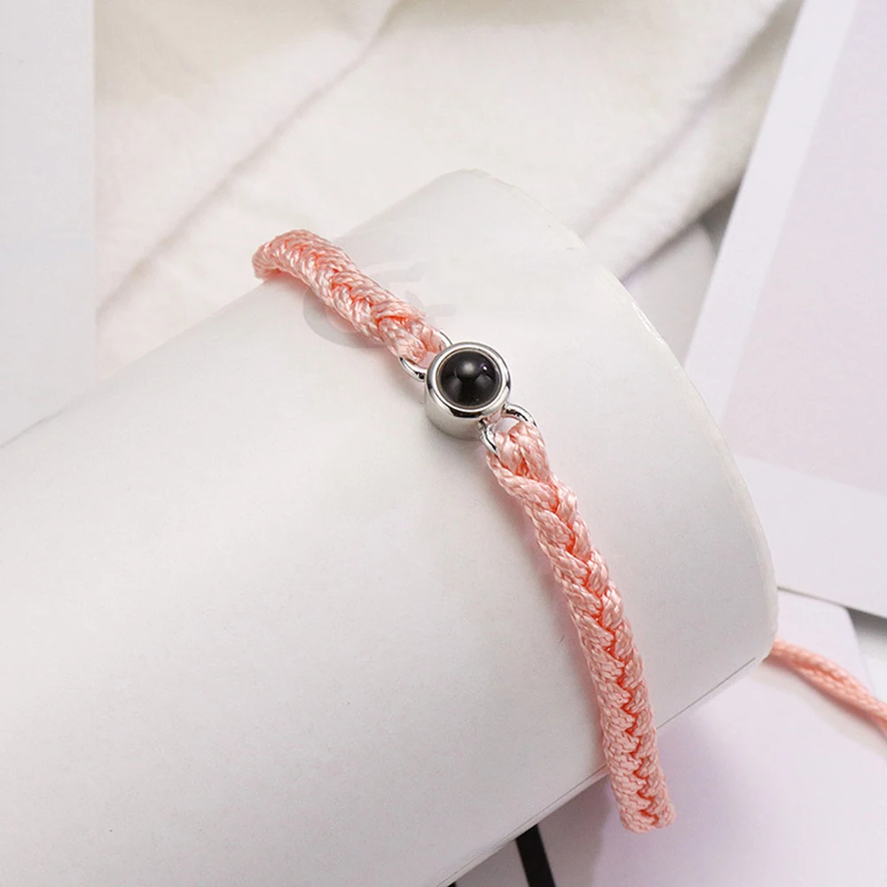2022 New Custom Projection Braided Bracelet Personalized Photo Bracelet Custom Jewelry Memorial Birthday Valentine's Day Gift
