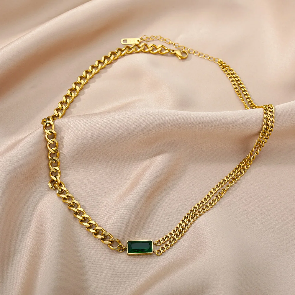 Stainless Steel Gold Color Multi-Layer Geometric Necklace For Women 2022 Trendy New Fashion Party Jewelry Collares Dropshipping Stainless Steel Gold Color Multi-Layer Geometric Necklace For Women 2022 Trendy New Fashion Party Jewelry Collares Dropshipping