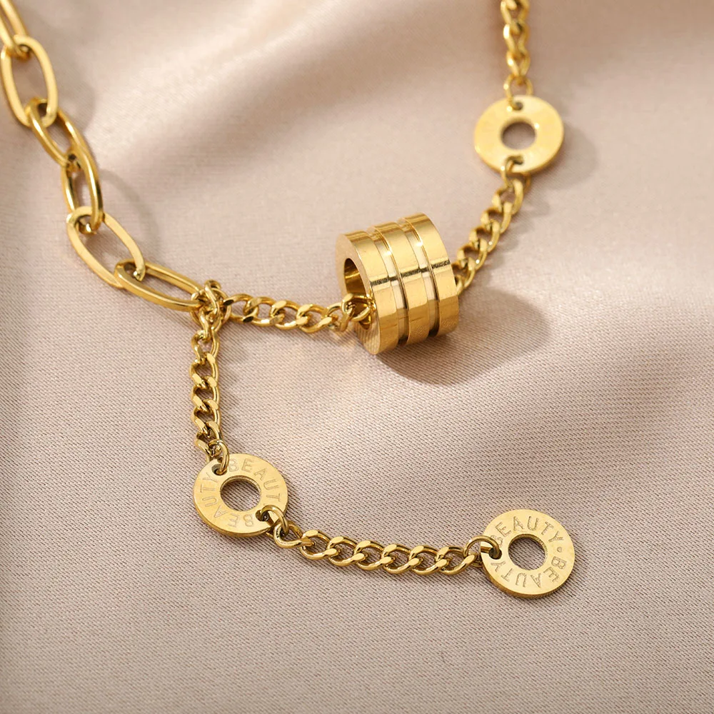 Stainless Steel Gold Color Multi-Layer Geometric Necklace For Women 2022 Trendy New Fashion Party Jewelry Collares Dropshipping Stainless Steel Gold Color Multi-Layer Geometric Necklace For Women 2022 Trendy New Fashion Party Jewelry Collares Dropshipping