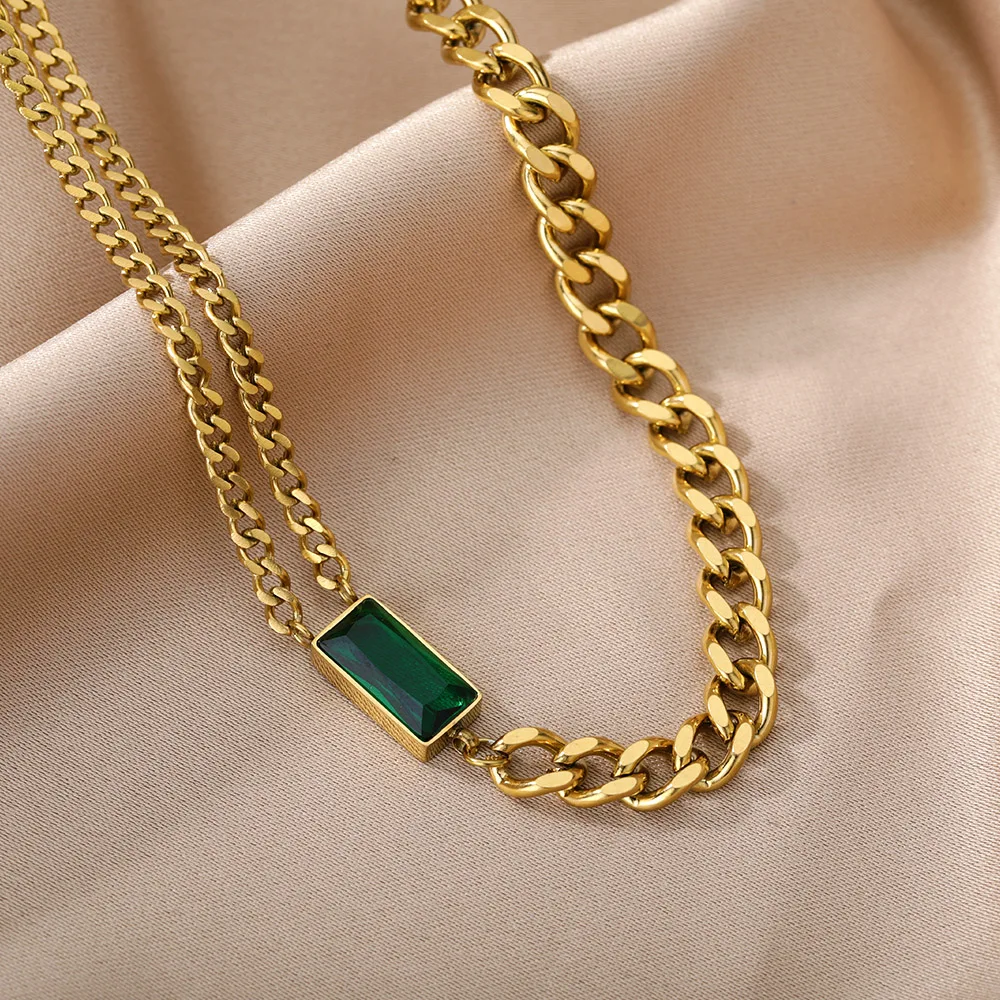 Stainless Steel Gold Color Multi-Layer Geometric Necklace For Women 2022 Trendy New Fashion Party Jewelry Collares Dropshipping Stainless Steel Gold Color Multi-Layer Geometric Necklace For Women 2022 Trendy New Fashion Party Jewelry Collares Dropshipping