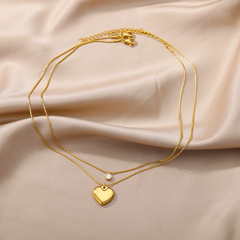 Stainless Steel Gold Color Multi-Layer Geometric Necklace For Women 2022 Trendy New Fashion Party Jewelry Collares Dropshipping Stainless Steel Gold Color Multi-Layer Geometric Necklace For Women 2022 Trendy New Fashion Party Jewelry Collares Dropshipping