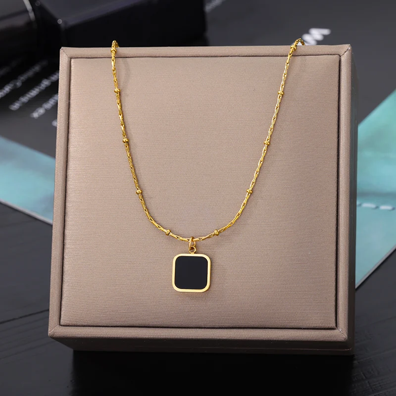 Stainless Steel Gold Color Multi-Layer Geometric Necklace For Women 2022 Trendy New Fashion Party Jewelry Collares Dropshipping Stainless Steel Gold Color Multi-Layer Geometric Necklace For Women 2022 Trendy New Fashion Party Jewelry Collares Dropshipping