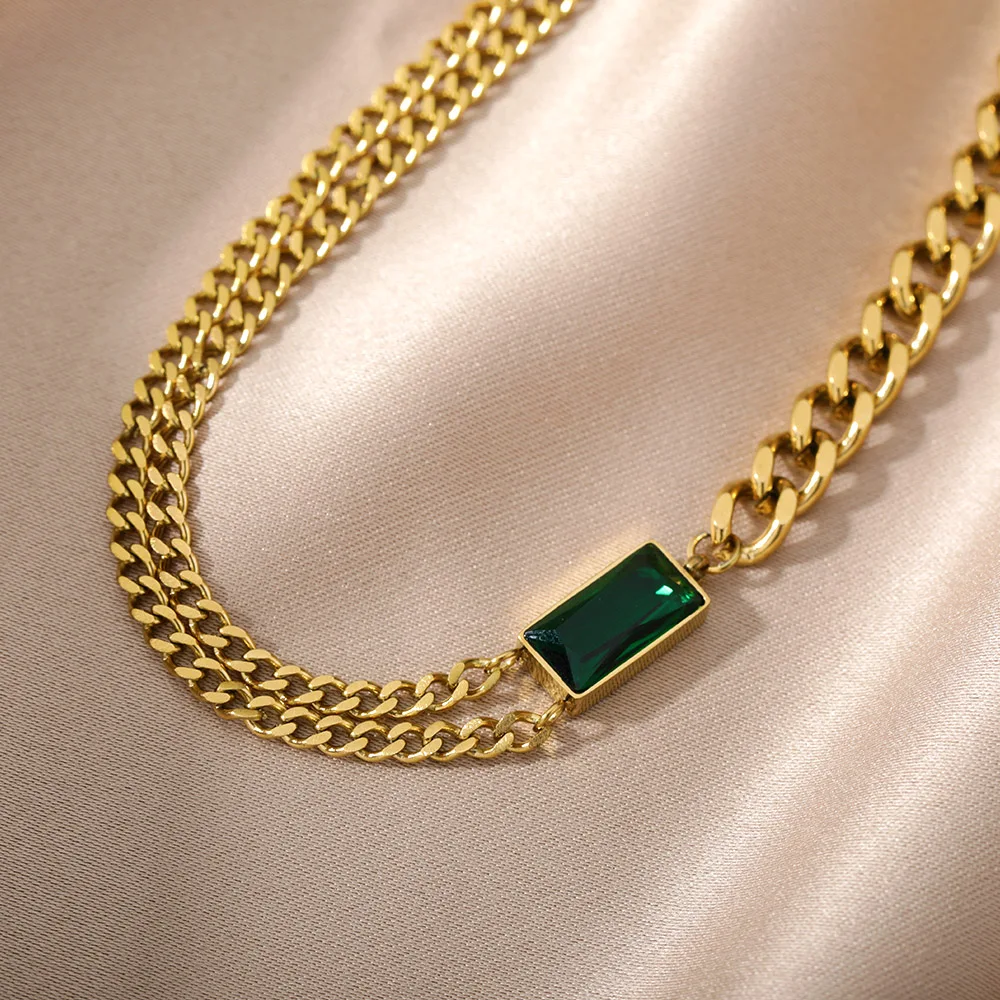 Stainless Steel Gold Color Multi-Layer Geometric Necklace For Women 2022 Trendy New Fashion Party Jewelry Collares Dropshipping Stainless Steel Gold Color Multi-Layer Geometric Necklace For Women 2022 Trendy New Fashion Party Jewelry Collares Dropshipping